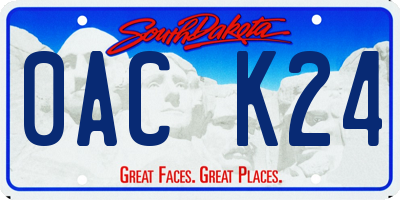 SD license plate 0ACK24