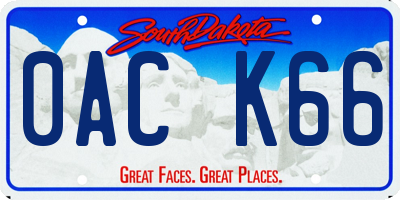 SD license plate 0ACK66