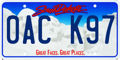 SD license plate 0ACK97