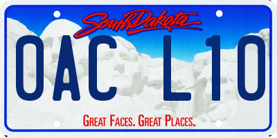 SD license plate 0ACL10