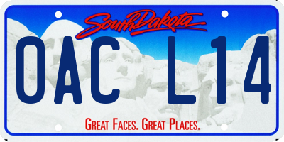 SD license plate 0ACL14