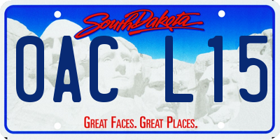 SD license plate 0ACL15