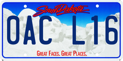 SD license plate 0ACL16