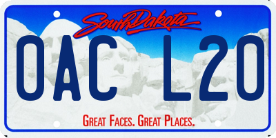 SD license plate 0ACL20