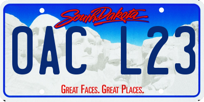 SD license plate 0ACL23