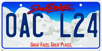 SD license plate 0ACL24