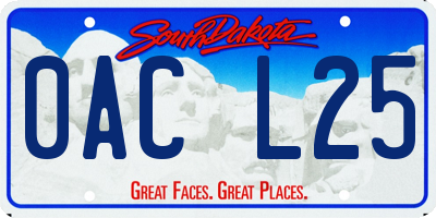 SD license plate 0ACL25