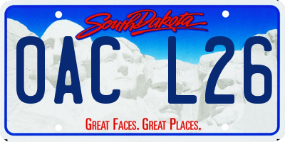 SD license plate 0ACL26