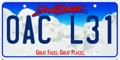 SD license plate 0ACL31