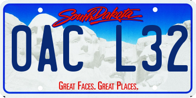 SD license plate 0ACL32