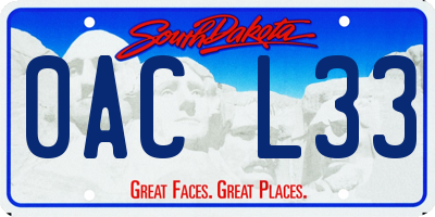 SD license plate 0ACL33