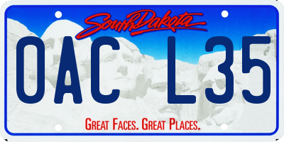 SD license plate 0ACL35