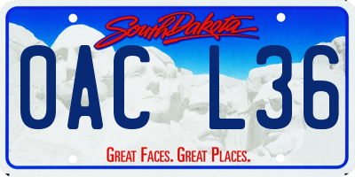 SD license plate 0ACL36