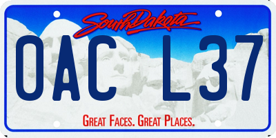 SD license plate 0ACL37