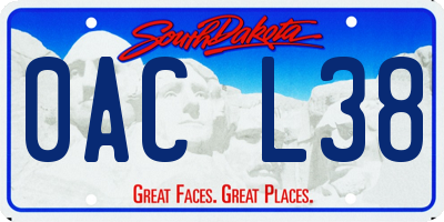 SD license plate 0ACL38