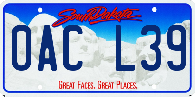 SD license plate 0ACL39