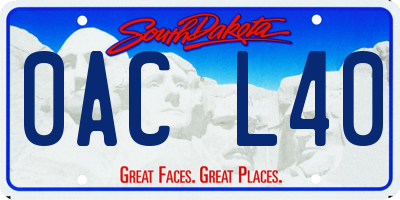 SD license plate 0ACL40