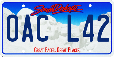 SD license plate 0ACL42