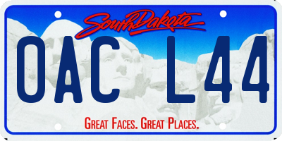 SD license plate 0ACL44