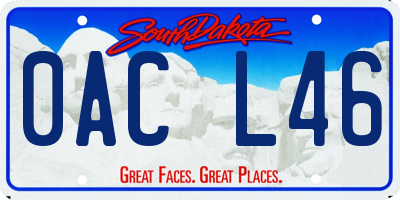 SD license plate 0ACL46