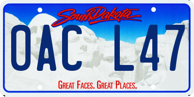 SD license plate 0ACL47