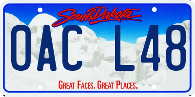 SD license plate 0ACL48