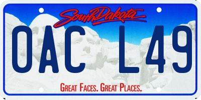 SD license plate 0ACL49