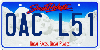 SD license plate 0ACL51