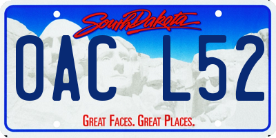 SD license plate 0ACL52