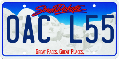 SD license plate 0ACL55