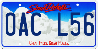 SD license plate 0ACL56