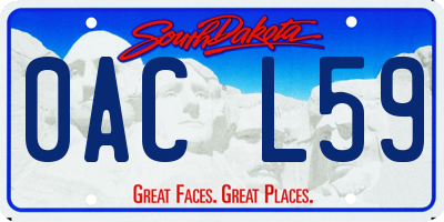 SD license plate 0ACL59