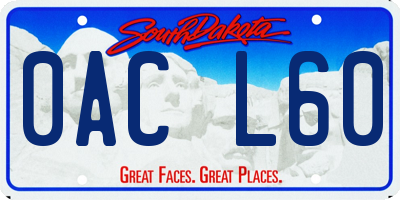 SD license plate 0ACL60