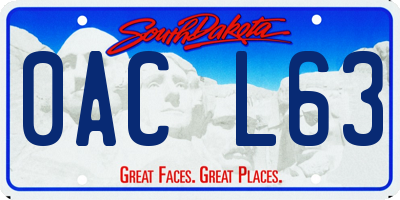 SD license plate 0ACL63