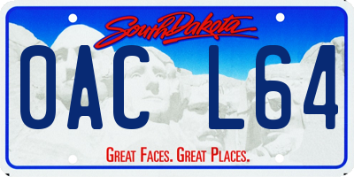 SD license plate 0ACL64