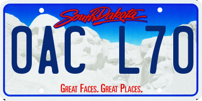 SD license plate 0ACL70