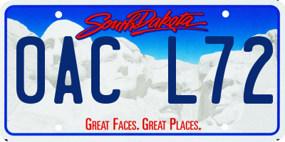 SD license plate 0ACL72