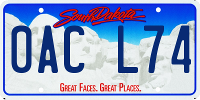 SD license plate 0ACL74