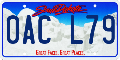 SD license plate 0ACL79