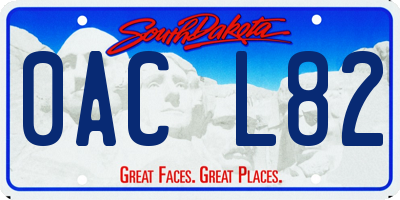 SD license plate 0ACL82