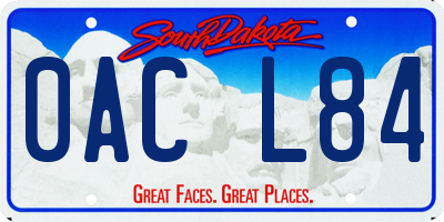 SD license plate 0ACL84