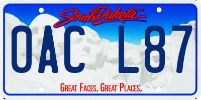 SD license plate 0ACL87