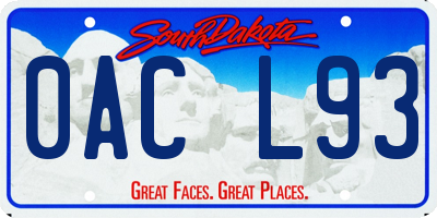 SD license plate 0ACL93