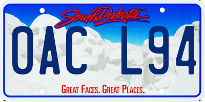 SD license plate 0ACL94