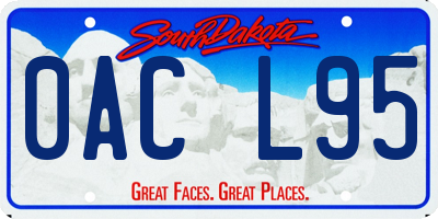 SD license plate 0ACL95