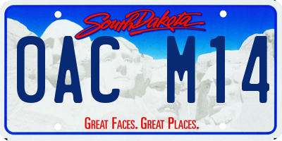 SD license plate 0ACM14