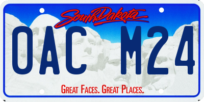 SD license plate 0ACM24