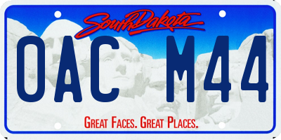 SD license plate 0ACM44