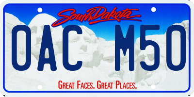 SD license plate 0ACM50