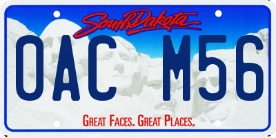 SD license plate 0ACM56